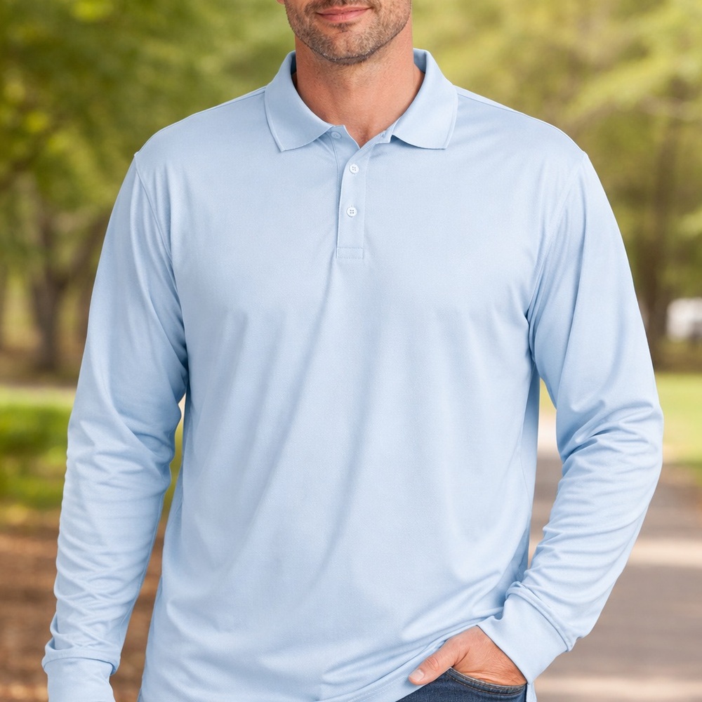 Real Essentials Men's Light Blue Polo Shirt size XL